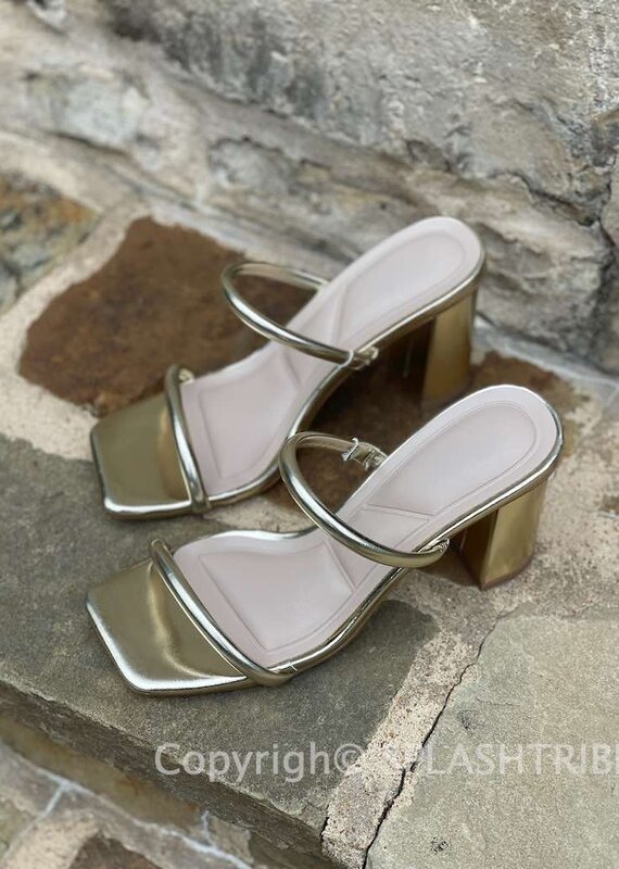 Double Strap Chunky Heels