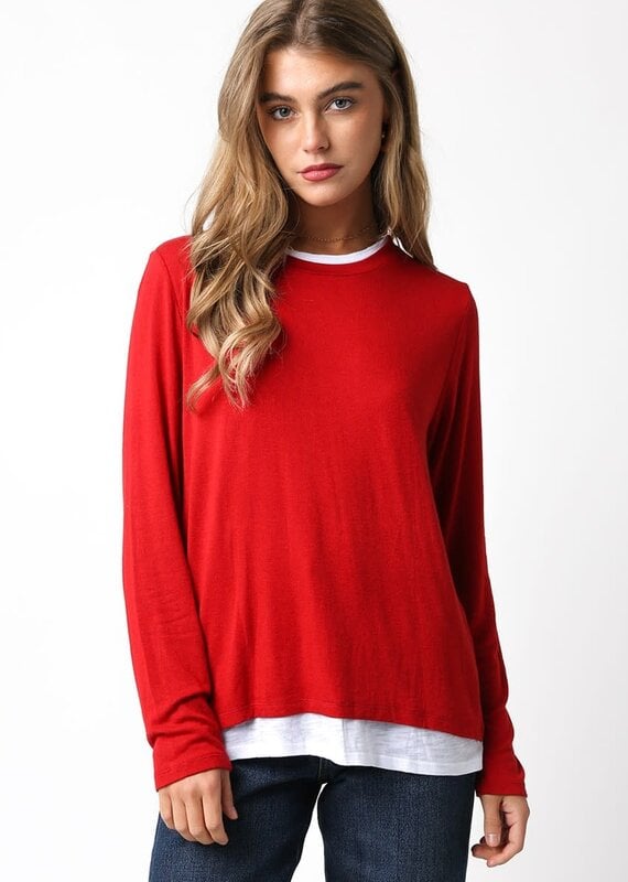 Layered Long Sleeve Top