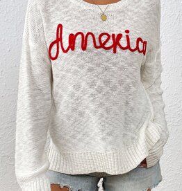 America Knit Pullover Sweater