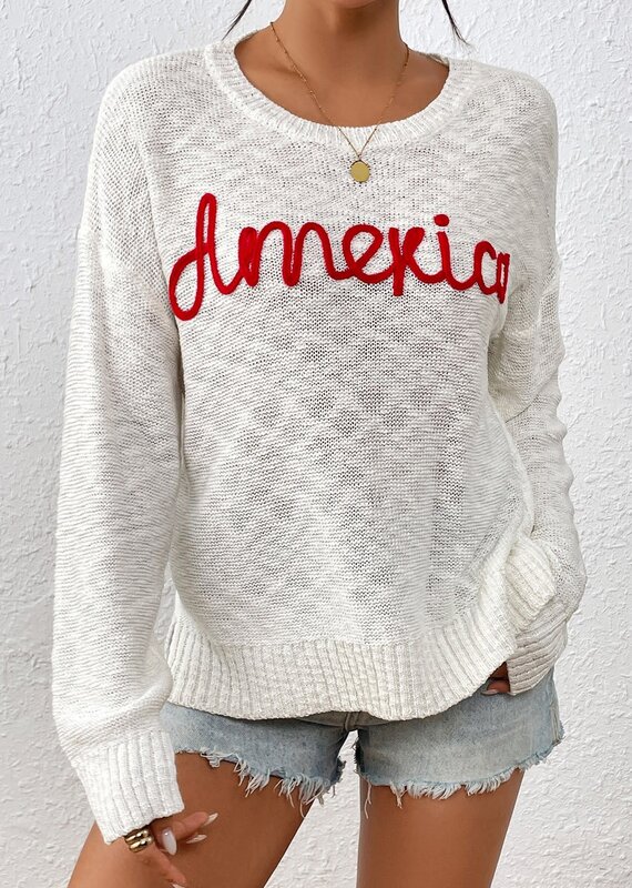 America Knit Pullover Sweater