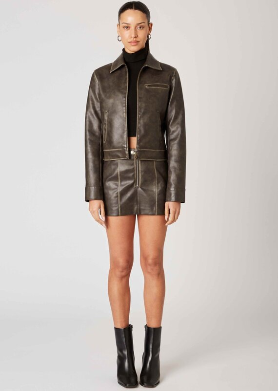 Dallas Faux Leather Jacket