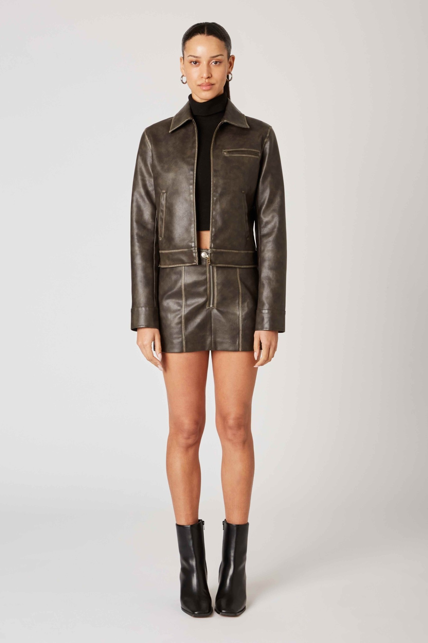 Dallas Faux Leather Jacket - SPLASH