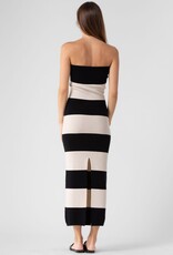 Kamps Striped Strapless Midi Dress