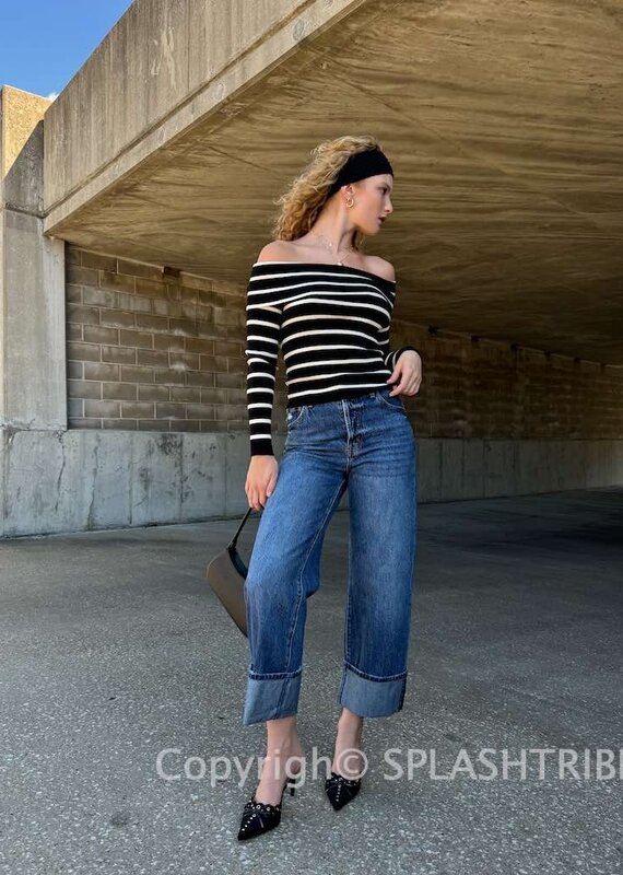 Ryder High Rise Cuffed Straight Jean