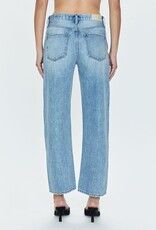 Lexi Mid Rise Bowed Straight Jean