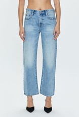 Lexi Mid Rise Bowed Straight Jean