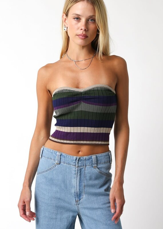 Allyson Knit Striped Tube Top
