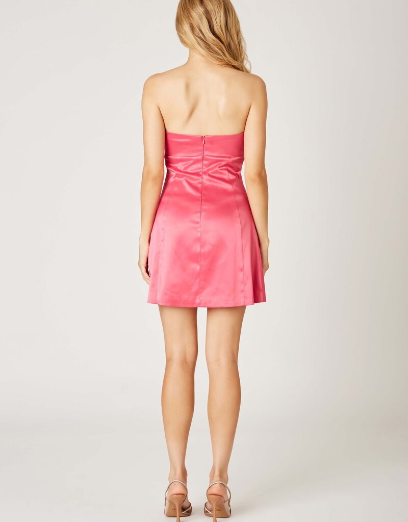 Anya Satin Strapless Mini Dress