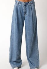 Pleated Front Jeans