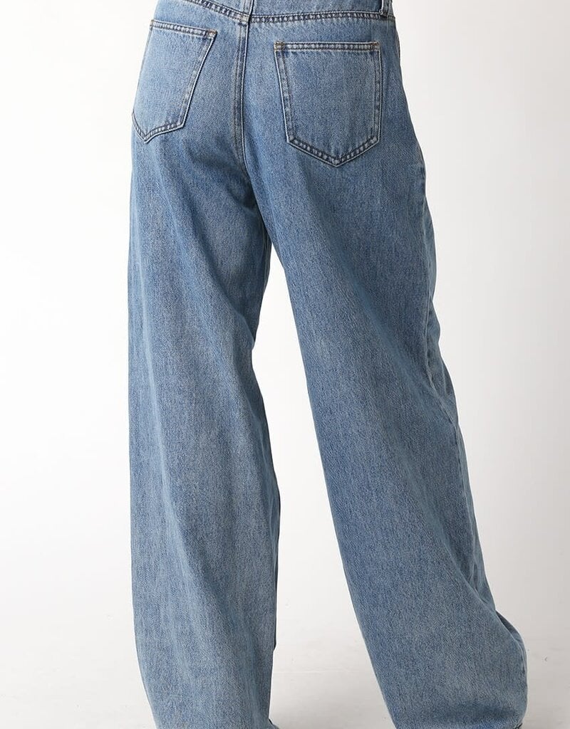 Pleated Front Jeans