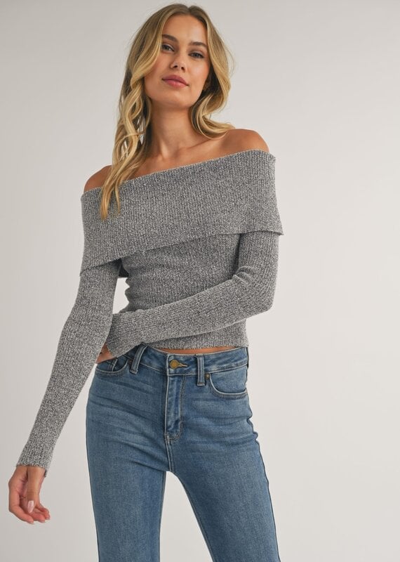 Long Sleeve Off Shoulder Top