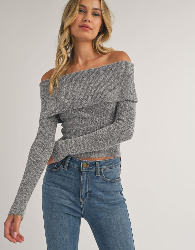 Long Sleeve Off Shoulder Top