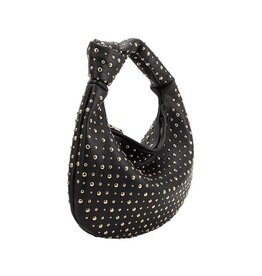 Brigette Studded Large Shoulder Bag Black
