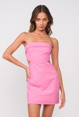 Strapless Foldover Cutout Mini Dress