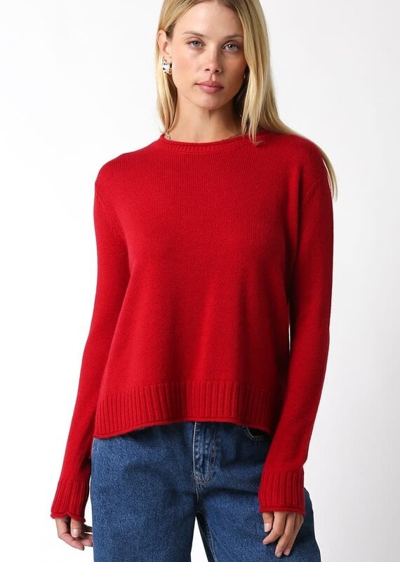 Slit Side Crewneck Sweater