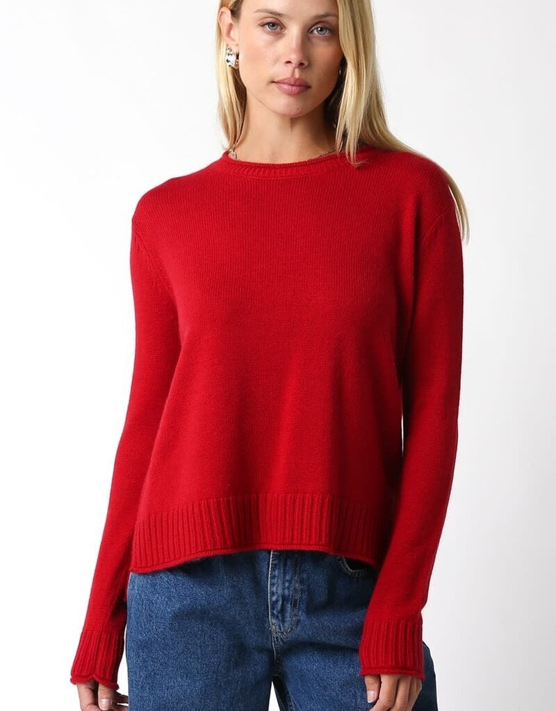 Slit Side Crewneck Sweater