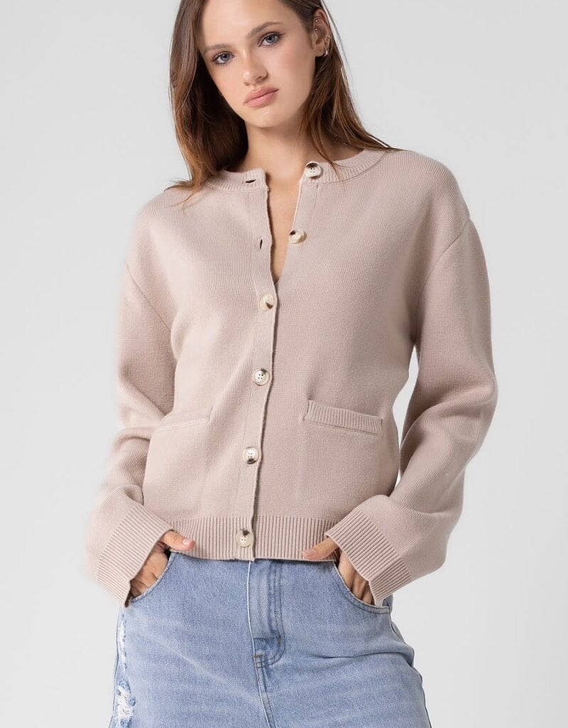 Pocket Button Front Cardigan