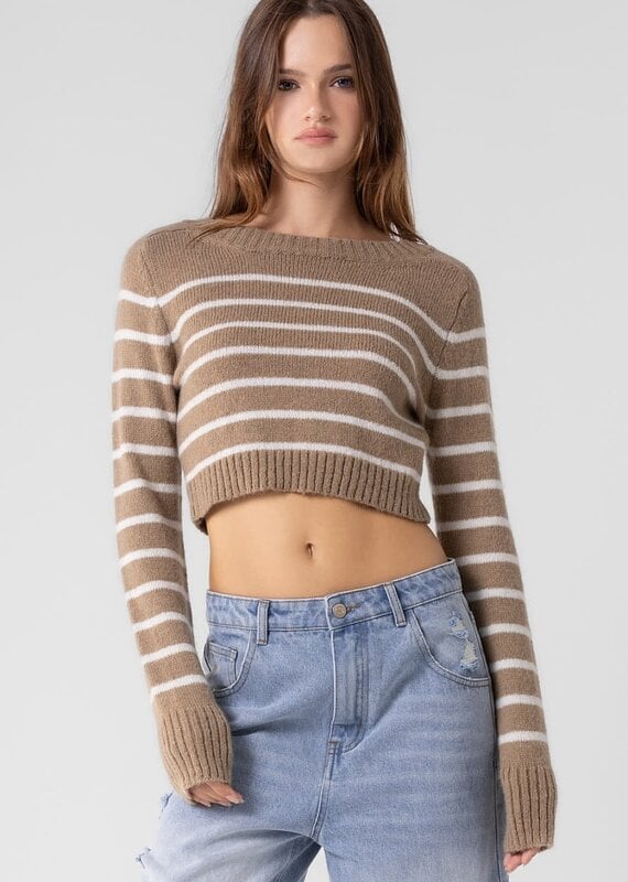 Calli Striped Cropped Sweater