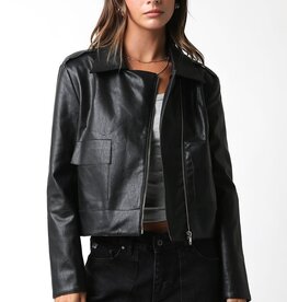 Stefani Faux Leather Jacket