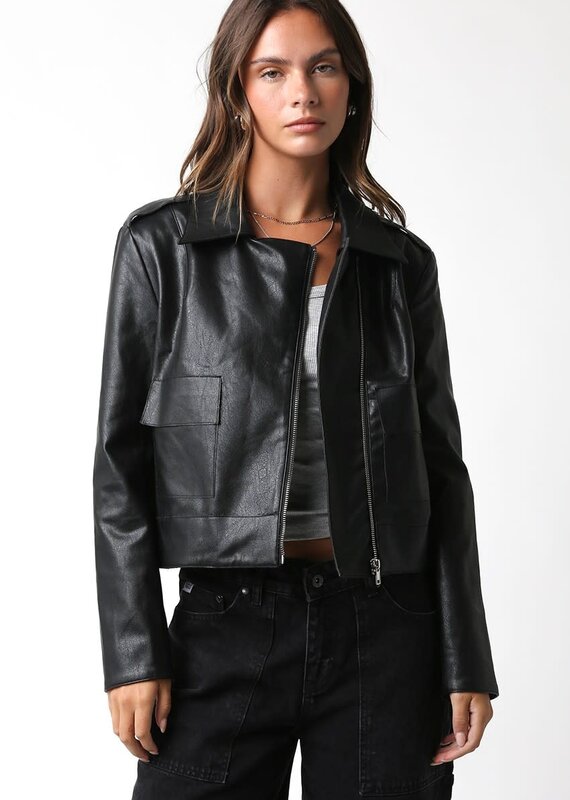 Stefani Faux Leather Jacket