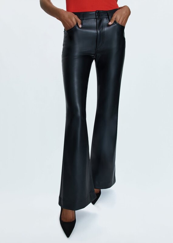 Kinsley Mid Rise Ultra Flare Faux Leather Pants