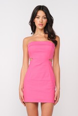 Strapless Foldover Cutout Mini Dress