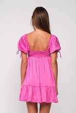 Charlotte Satin Babydoll Mini Dress