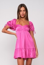 Charlotte Satin Babydoll Mini Dress