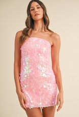 Carpenter Sequin Strapless Mini Dress