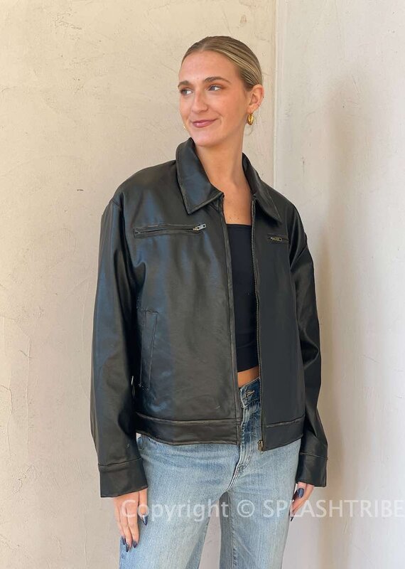 Apolline Faux Leather Jacket