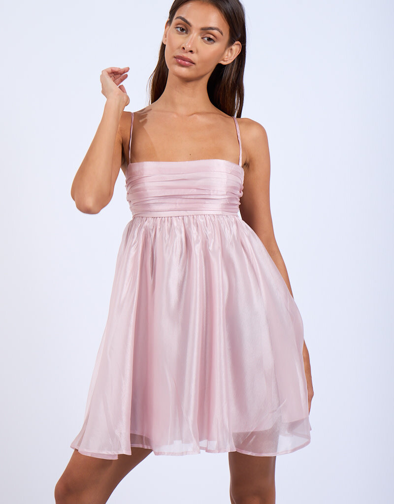 Sheer Layered Swing Mini Dress