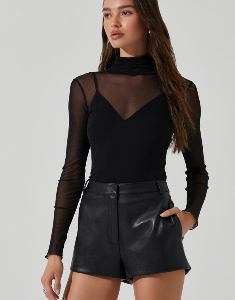 ASTR Everette Faux Leather Shorts