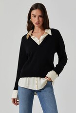 Jianna Mixed Media Layered Sweater