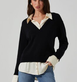ASTR Jianna Mixed Media Layered Sweater