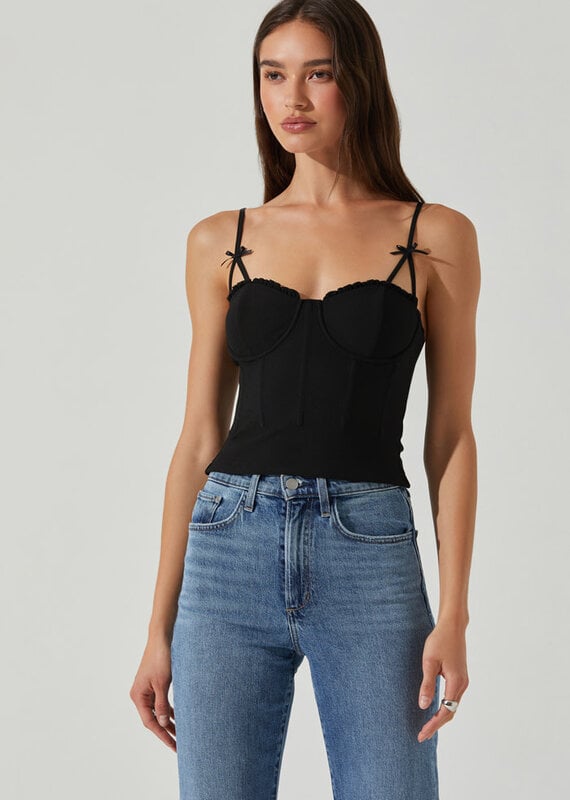Adana Bow Detail Bustier Top