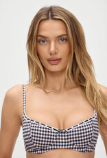 Frankies Bikinis Cola Seersucker Top