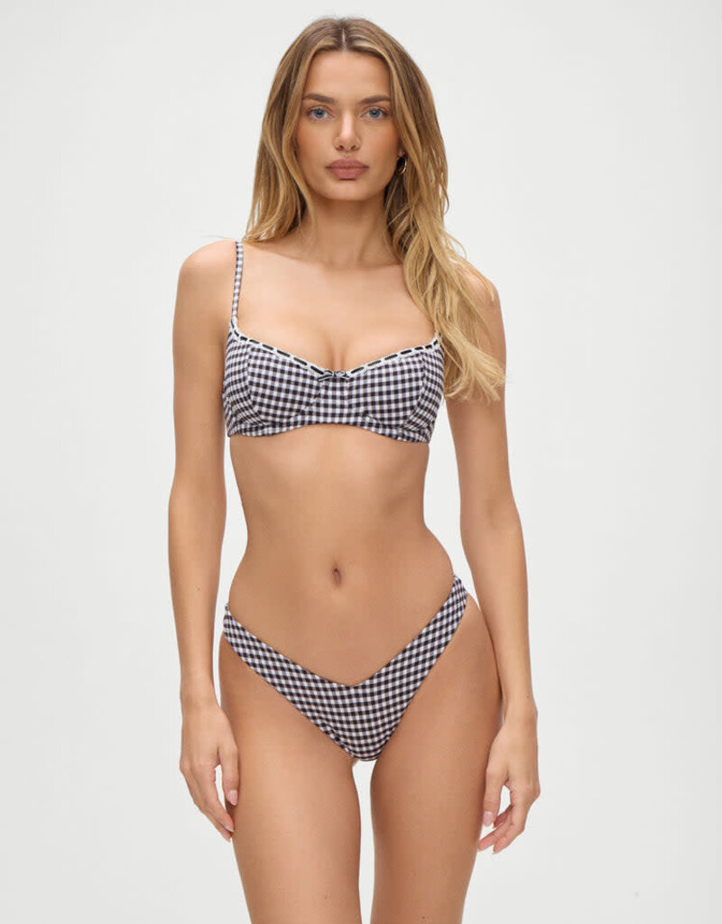 Frankies Bikinis Cola Seersucker Top
