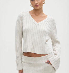 Frankies Bikinis Ashton Cotton Knit Sweater