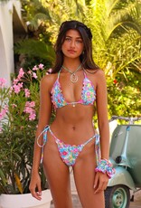 Kulani Kinis Lettuce Edge Thong Tie Bikini Bottom