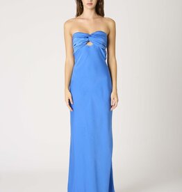 Michelle Satin Strapless Maxi Dress