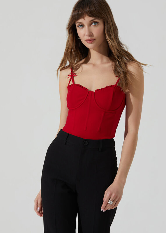 Adana Bow Detail Bustier Top