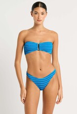 Bond-Eye Blake Bandeau Top. O/S Turquoise Stripe