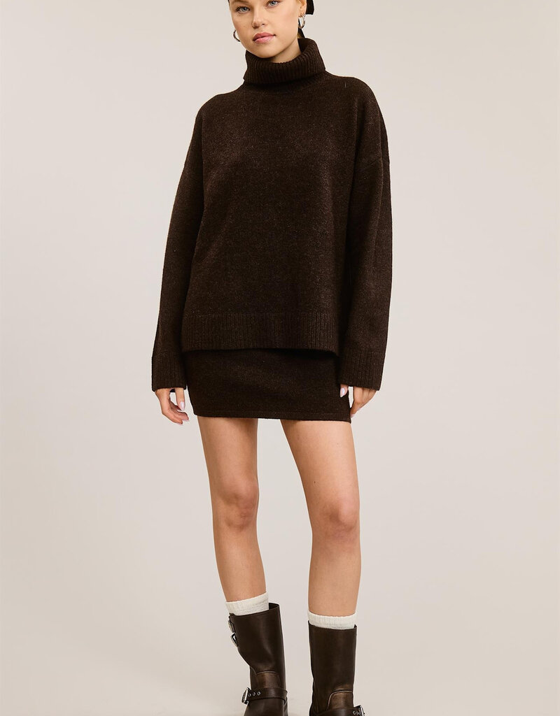 Turtleneck Mini Skirt Set