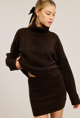 Turtleneck Mini Skirt Set