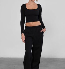 Fleece Wide Leg Sweatpants