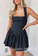 Reagan Halter Drop Waist Mini Dress