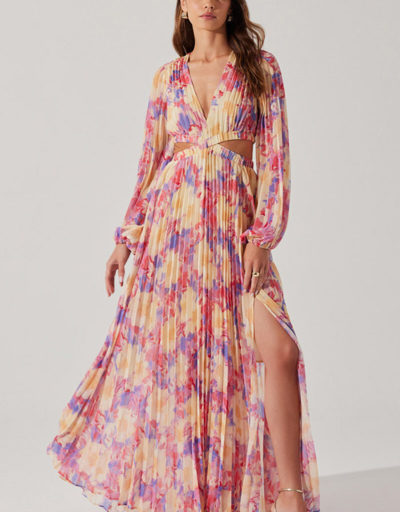 ASTR Revery Pleated Maxi Dress