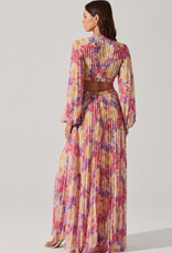 ASTR Revery Pleated Maxi Dress