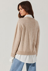 Jianna Mixed Media Layered Sweater