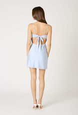 Oberle Bow Trim Tie Back Mini Dress